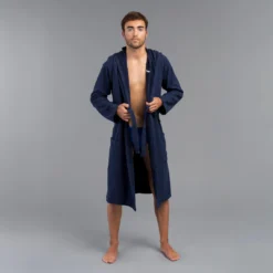 Watko Swimming Lightweight Cotton Pool Bathrobe With Hood