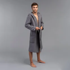 Watko Swimming Compact Microfiber Pool Bathrobe With Hood