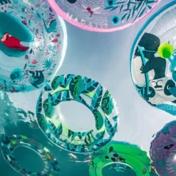 New ❤️ Nabaiji Swimming Kids' Inflatable Swim Ring 3-6 Years 51 Cm Beige SAVANNAH Print 🥰 65 Nabaiji Swimming Kids' Inflatable Swim Ring 3-6 Years 51 Cm Beige SAVANNAH Print