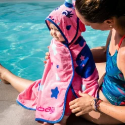 Nabaiji Dragon Print Towel With Hood For Baby's