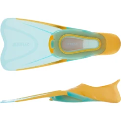 Kids' Snorkelling Fins SUBEA SNK 500 - Pastel Mint And Grey Blue Snorkeling & Scubadiving
