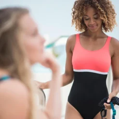 Nabaiji Swimming 1-piece Swimsuit Heva Li Blue Petrol