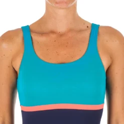 Nabaiji Swimming 1-piece Swimsuit Heva Li Blue Petrol