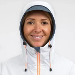 Tribord Waterproof Sailing Jacket - Wet-weather Jacket SAILING 100 White
