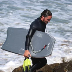 Decathlon Radbug 500 Bodyboard Boogie High Density Foam Composite Stringer 40'' & 41.5'' W/ Biceps Coiler Leash Bodyboarding
