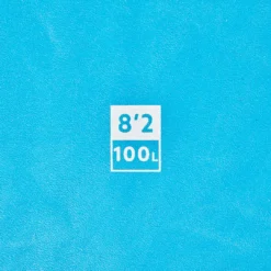 Surfing Decathlon Olaian 100 Foam Soft Surfboard 8'2 100L Concave W/ Handle Leash & Soft Edge Fins