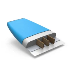 Surfing Decathlon Olaian 100 Foam Soft Surfboard 8'2 100L Concave W/ Handle Leash & Soft Edge Fins