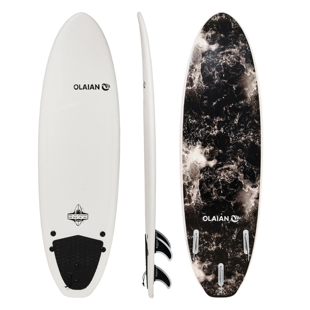 New π₯ Olaian 900 6' Foam Surfboard Supplied With 3 Fins β 4 Olaian 900 6' Foam Surfboard Supplied With 3 Fins