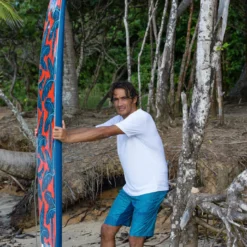 Olaian 500 Foam Surfboard 8'6 95L Curved Triple Stringer W/ Handle, Leash & Soft Edge Fins