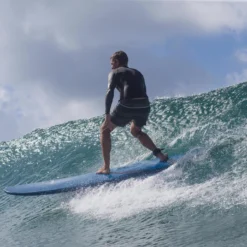 Olaian 500 Foam Surfboard 8'6 95L Curved Triple Stringer W/ Handle, Leash & Soft Edge Fins