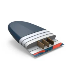 Olaian 500 Foam Surfboard 8'6 95L Curved Triple Stringer W/ Handle, Leash & Soft Edge Fins