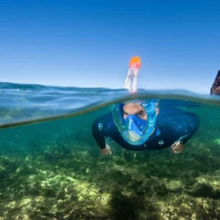 Subea Snorkeling & Scubadiving Adult Easybreath Surface Mask 500 Grey