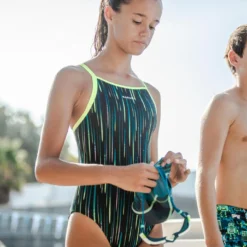 Nabaiji Swimming Jade Chlorine-Resistant One Piece Swimsuit Girls'