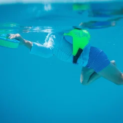 Nabaiji Kids' Swimming Adjustable Pool Armbands-waistband 15 To 30 Kg TISWIM “Tiger” Blue