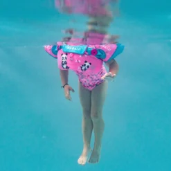 Nabaiji Kids' Swimming Adjustable Pool Armbands-waistband 15 To 30 Kg TISWIM “Tiger” Blue