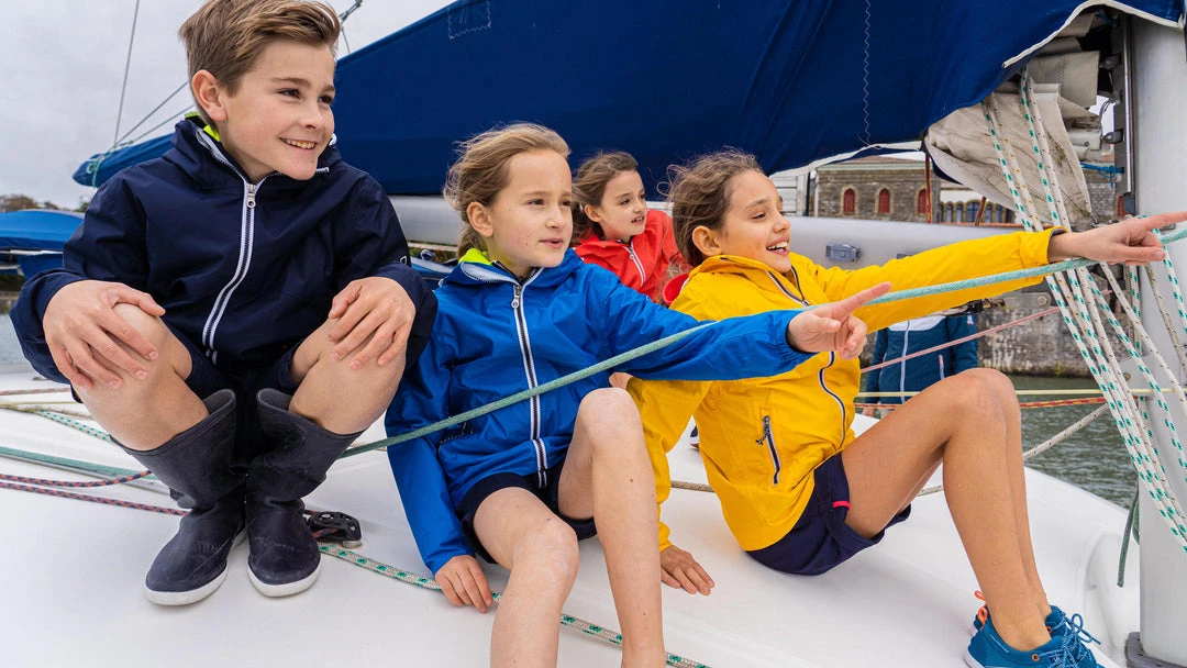 Cheapest โญ Tribord Kid's Sailing Waterproof Jacket - Wet-weather Jacket SAILING 100 Mint White ๐ 41 Tribord Kid's Sailing Waterproof Jacket - Wet-weather Jacket SAILING 100 Mint White