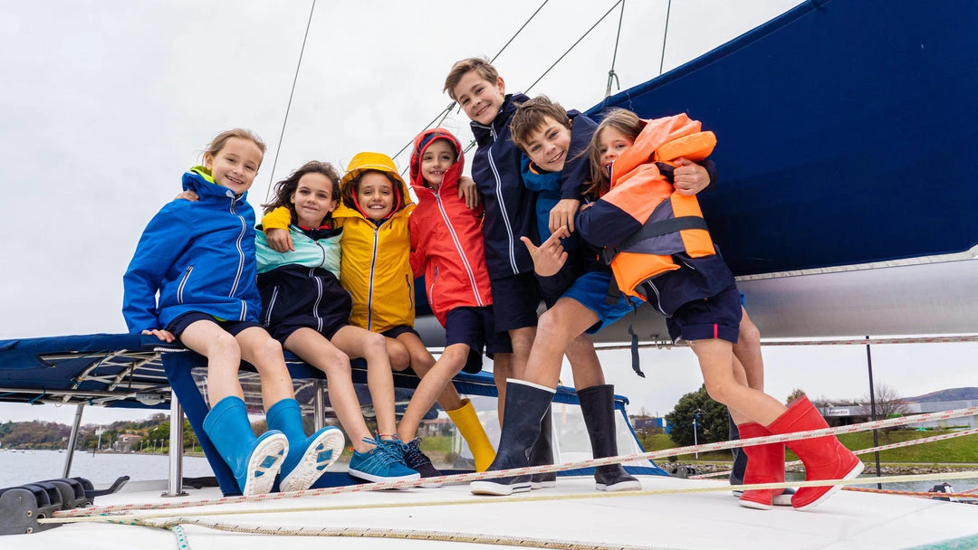 Cheapest โญ Tribord Kid's Sailing Waterproof Jacket - Wet-weather Jacket SAILING 100 Mint White ๐ 40 Tribord Kid's Sailing Waterproof Jacket - Wet-weather Jacket SAILING 100 Mint White