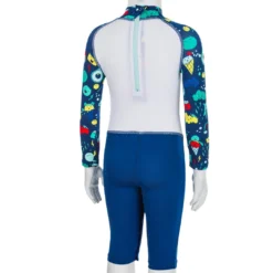 Nabaiji Kids' Swimsuit Shorty UV Protection Long-Sleeved Swimming