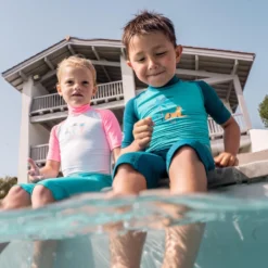 Nabaiji UV Rash Guard Short Sleeved Shorty Swimsuit Babies' Swimming