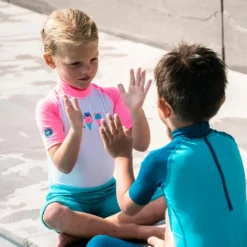 Nabaiji UV Rash Guard Short Sleeved Shorty Swimsuit Babies' Swimming