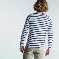 Tribord Long Sleeve Striped Boat Neck Sailing T-Shirt