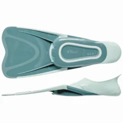 Kids' Snorkelling Fins SUBEA SNK 500 - Pastel Mint And Grey Blue Snorkeling & Scubadiving