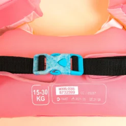 Nabaiji Kids' Swimming Adjustable Pool Armbands-waistband 15 To 30 Kg TISWIM “Tiger” Blue