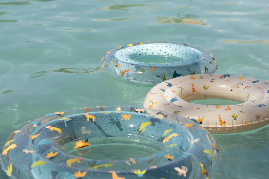 New ❤️ Nabaiji Swimming Kids' Inflatable Swim Ring 3-6 Years 51 Cm Beige SAVANNAH Print 🥰 30 Nabaiji Swimming Kids' Inflatable Swim Ring 3-6 Years 51 Cm Beige SAVANNAH Print