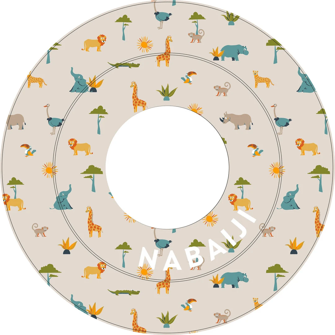 New ❤️ Nabaiji Swimming Kids' Inflatable Swim Ring 3-6 Years 51 Cm Beige SAVANNAH Print 🥰 29 Nabaiji Swimming Kids' Inflatable Swim Ring 3-6 Years 51 Cm Beige SAVANNAH Print