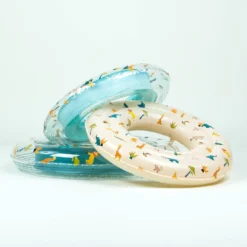 New ❤️ Nabaiji Swimming Kids' Inflatable Swim Ring 3-6 Years 51 Cm Beige SAVANNAH Print 🥰 60 Nabaiji Swimming Kids' Inflatable Swim Ring 3-6 Years 51 Cm Beige SAVANNAH Print