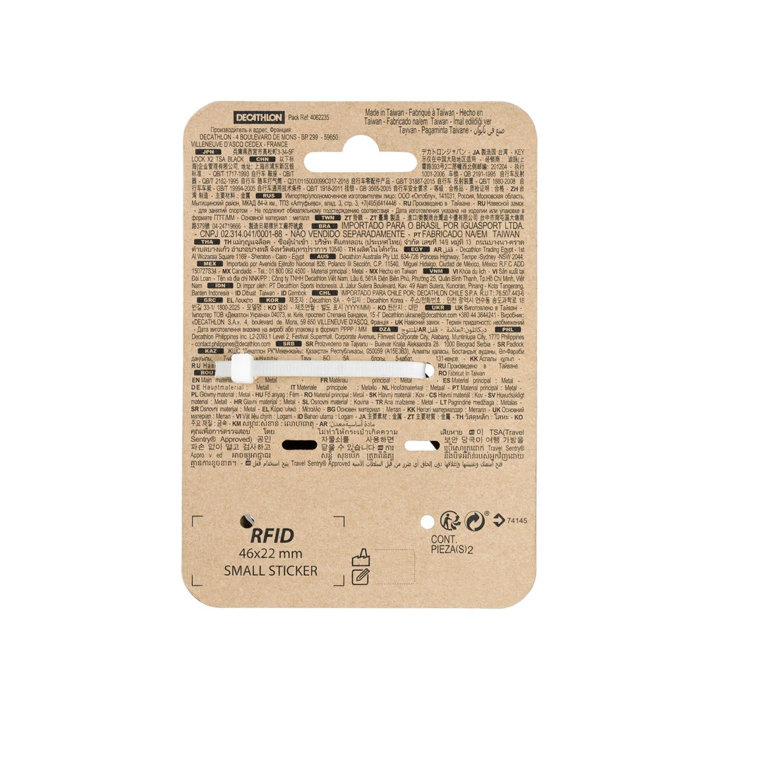 Snorkeling & Scubadiving Forclaz, TSA Travel Key Padlock, 2-Pack