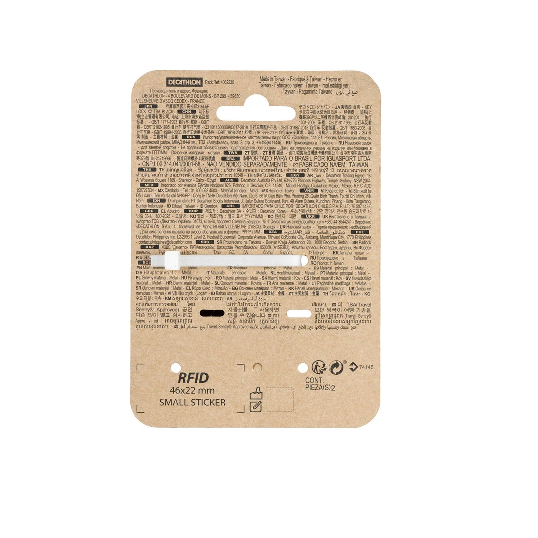 Snorkeling & Scubadiving Forclaz, TSA Travel Key Padlock, 2-Pack