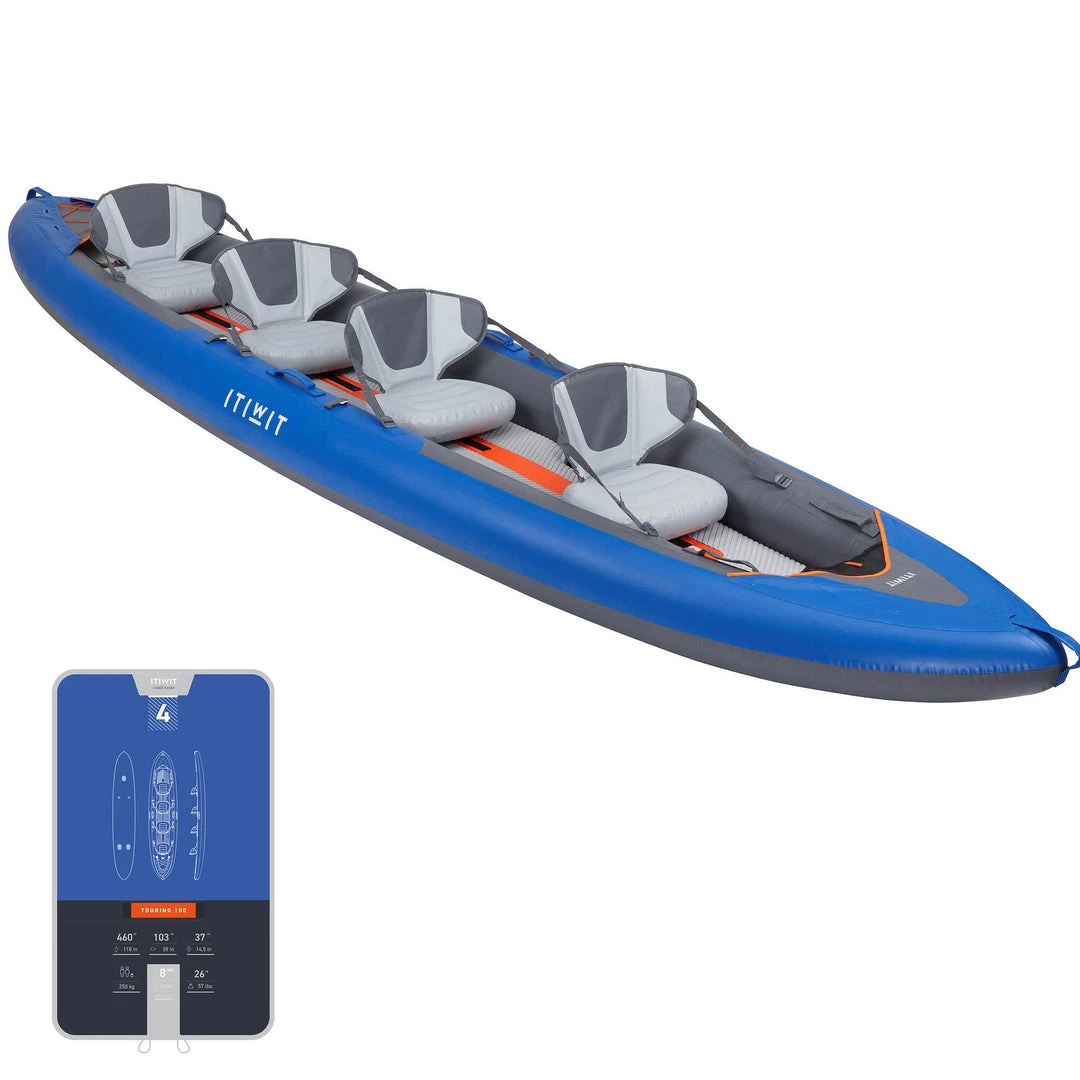 Buy ๐ Itiwit X100 Inflatable Dropstich Recreational Touring Sit-on-top Kayak 1 To 4 Person 570lb ๐ 35 Itiwit X100 Inflatable Dropstich Recreational Touring Sit-on-top Kayak 1 To 4 Person 570lb