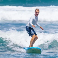 Surfing Decathlon Olaian 100 Foam Soft Surfboard 8'2 100L Concave W/ Handle Leash & Soft Edge Fins