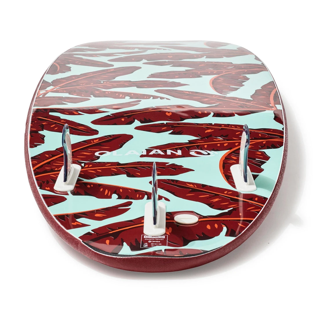 Olaian 500 Foam Surfboard 7' 55L Curved Dual Stringer W/ Leash & Soft Edge Fins Surfing