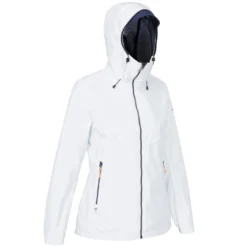 Tribord Waterproof Sailing Jacket - Wet-weather Jacket SAILING 100 White